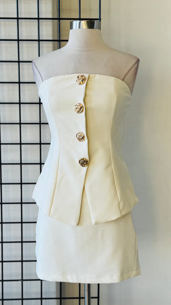 Falda shorts beige