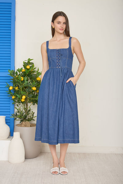Vestido mezclilla a media pierna