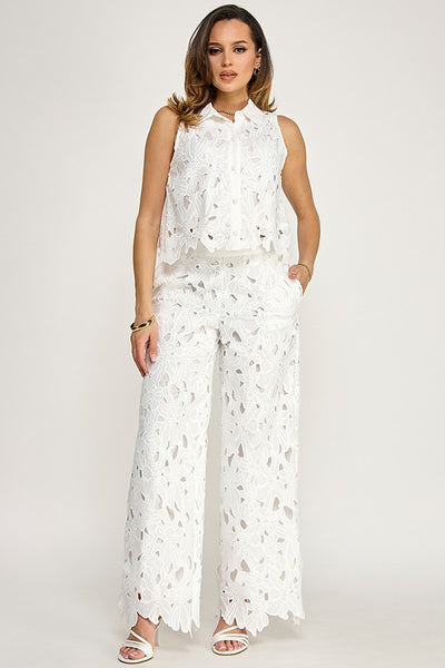 Conjunto blanco encaje