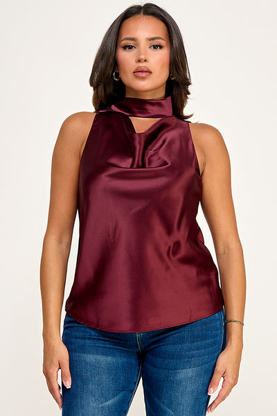 Blusa vino bufanda