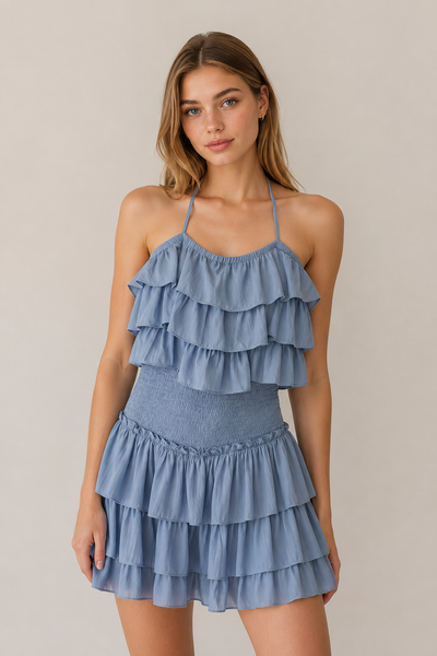 VESTIDO AZUL HOLANES