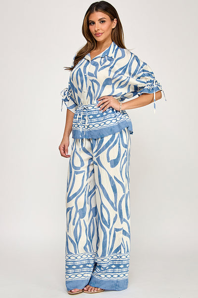 Conjunto azul cielo