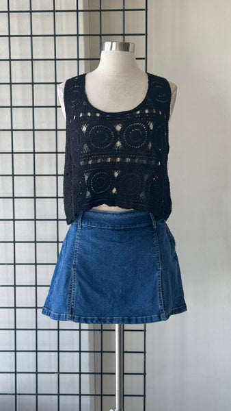 Blusa negra tejida