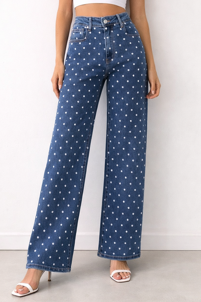Pantalón mezclilla remache
