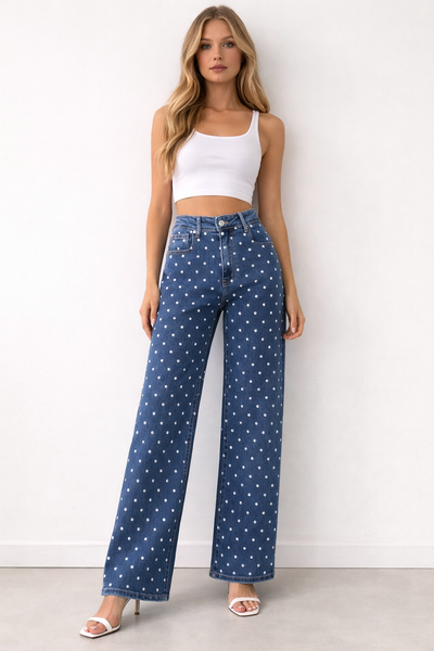 Pantalón mezclilla remache