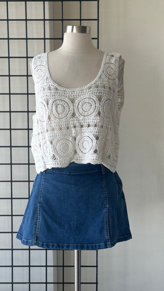 Blusa blanca tejida
