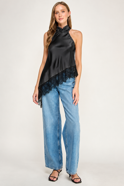 Blusa negra halter