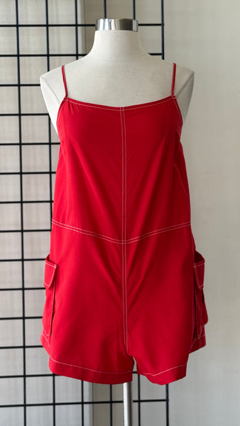 ROMPER ROJO HILO BLANCO BOLSAS