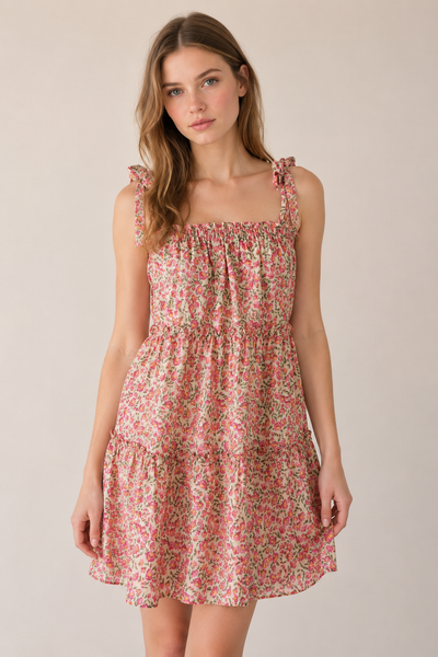 VESTIDO ROSA FLORES