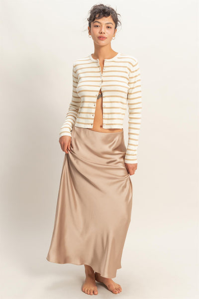 Falda beige larga