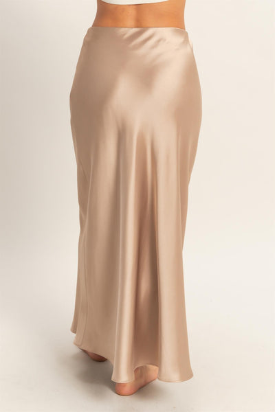 Falda beige larga