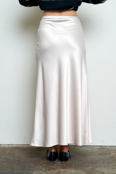 Falda champagne larga