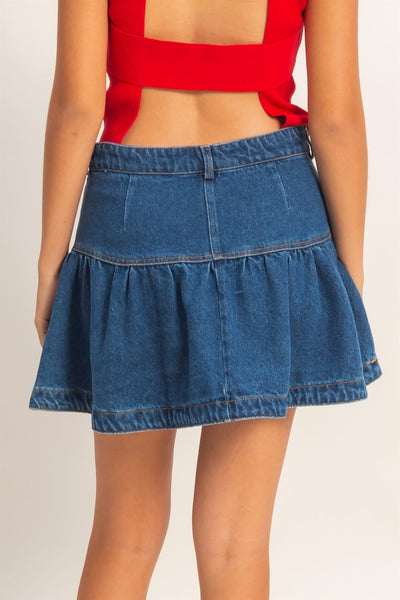 Falda mezclilla corta