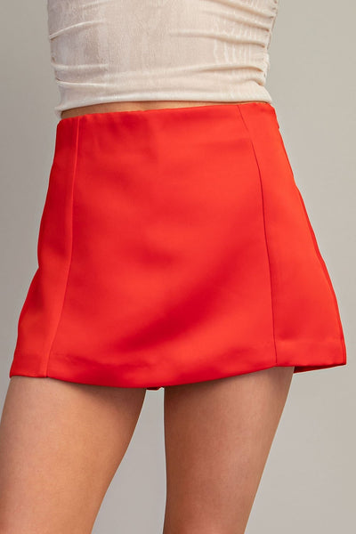 Falda shorts roja