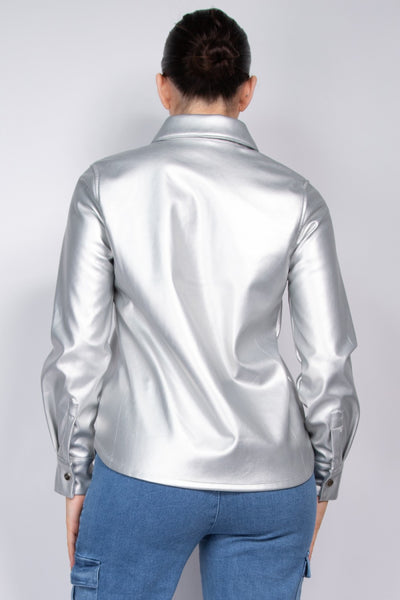 Blusa camisola plata piel