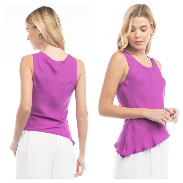 Blusa morada satín