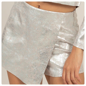 Falda shorts plata