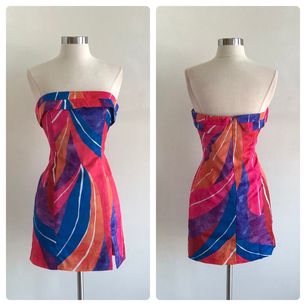 Vestido colores strapless