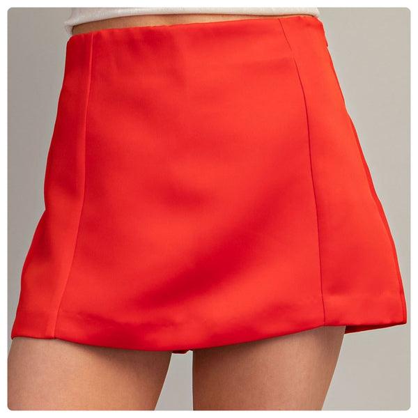 Falda shorts roja