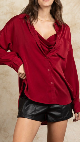 Blusa camisola vino