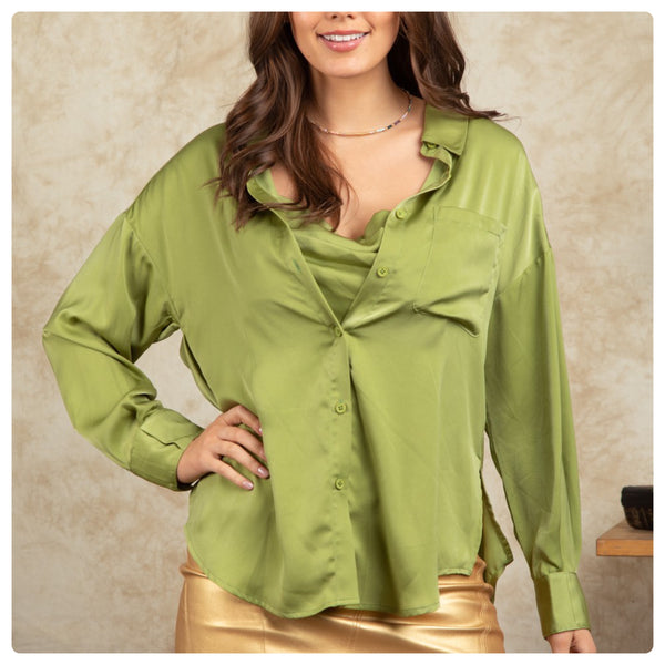 Blusa camisola verde