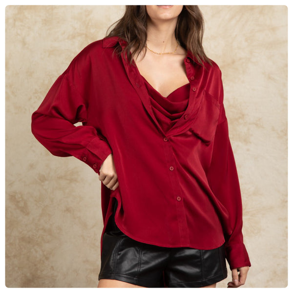 Blusa camisola vino