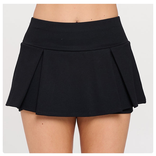 Falda shorts negra licra