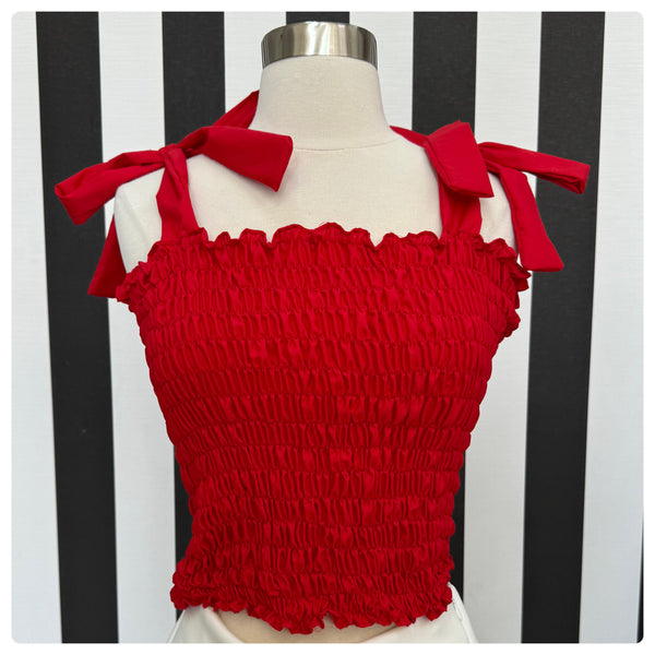 Crop top mexicana roja