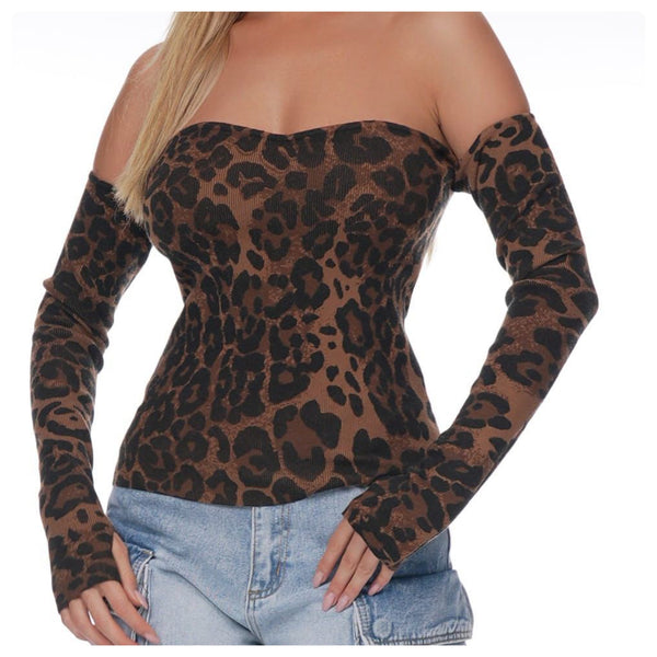 Blusa animal print mangas