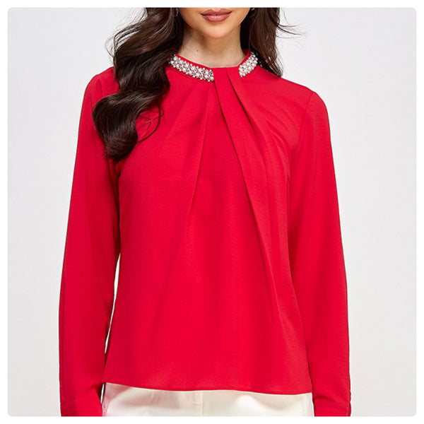 Blusa roja detalle