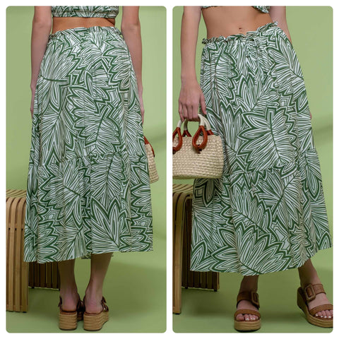 Falda verde palmas