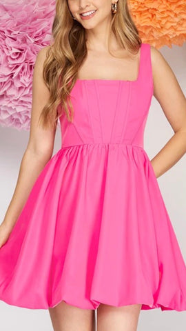 Vestido rosa bubble