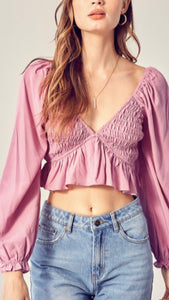 Crop top rosa claro