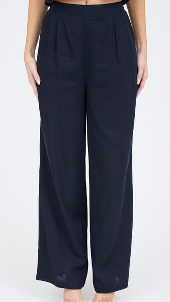 Pantalón azul lino