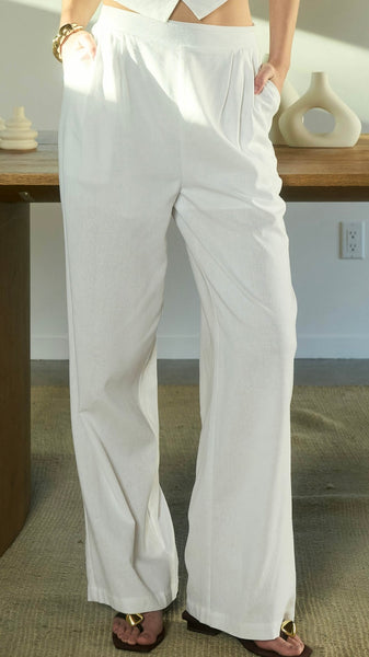 Pantalón blanco lino
