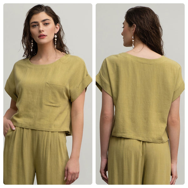 Blusa verde lino