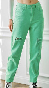 Jeans verde mezclilla colores