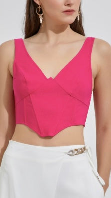 Crop top rosa copa