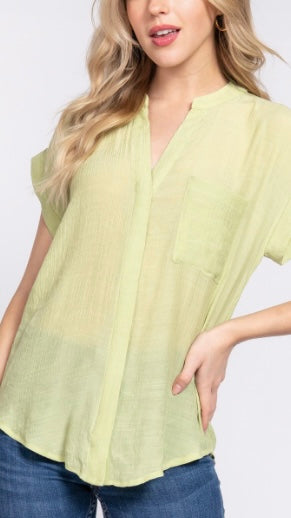 Blusa verde lino