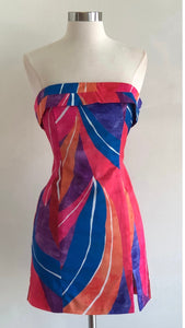 Vestido colores strapless