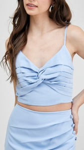 Crop top azul cielo