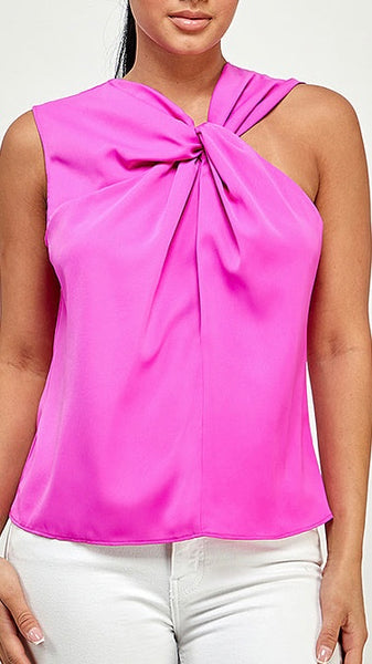 Blusa morada asimétrica – Milo Boutique - Main Image