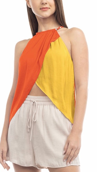 Blusa naranja amarillo