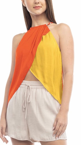 Blusa naranja amarillo