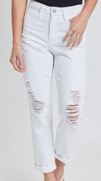 Jeans blancos rotos