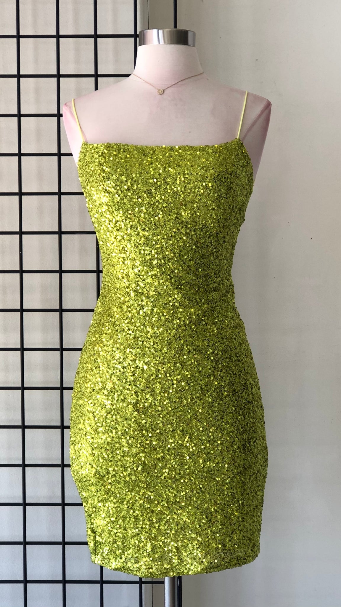 Vestido lentejuela verde