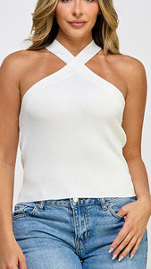 Blusa blanca halter