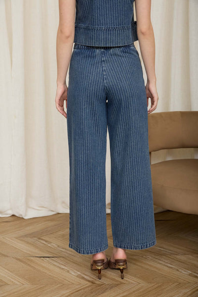 Pantalón mezclilla rayas