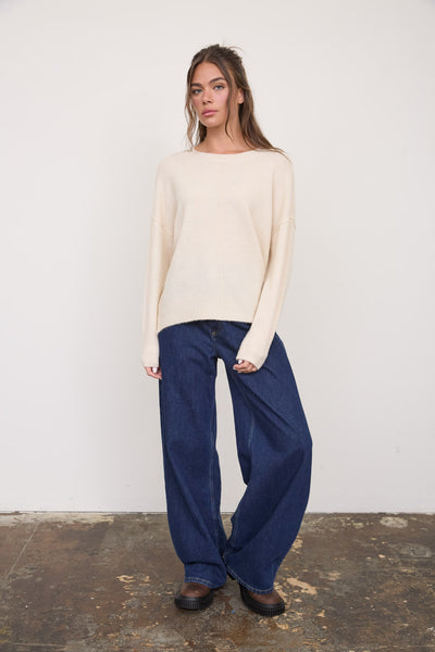 Suéter beige raya