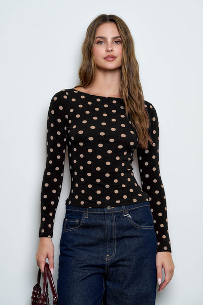 Blusa negra lunares ml